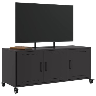 vidaXL Έπιπλο Τηλεόρασης Μαύρο 100,5x39x43,5cm Ατσάλι