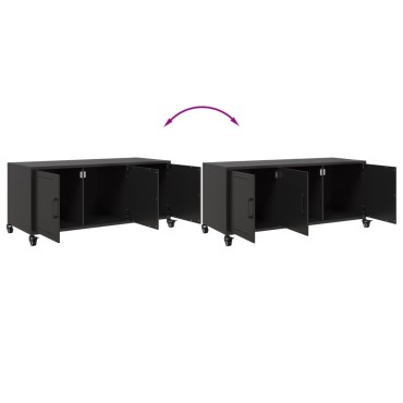 vidaXL Έπιπλο Τηλεόρασης Μαύρο 100,5x39x43,5cm Ατσάλι