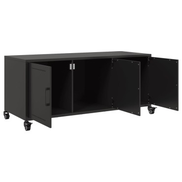 vidaXL Έπιπλο Τηλεόρασης Μαύρο 100,5x39x43,5cm Ατσάλι