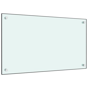 vidaXL Πλάτες Κουζίνας 2 τεμ. Λευκές 70x50 εκ. από Ψημένο Γυαλί