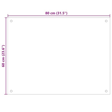 vidaXL Πλάτες Κουζίνας 2 τεμ. Μαύρες 80x60 εκ. από Ψημένο Γυαλί