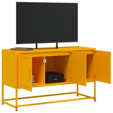 vidaXL Έπιπλο Τηλεόρασης Μουσταρδί Κίτρινο 100,5x39x60,5cm από Ατσάλι