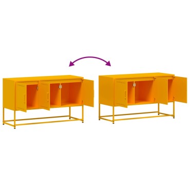 vidaXL Έπιπλο Τηλεόρασης Μουσταρδί Κίτρινο 100,5x39x60,5cm από Ατσάλι