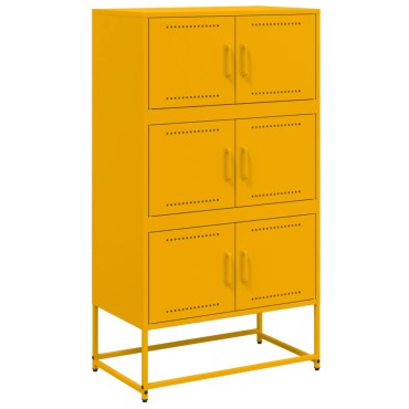 vidaXL Ντουλάπι Μουσταρδί 68,5x38,5x123,5cm από Ατσάλι 1 τεμ.