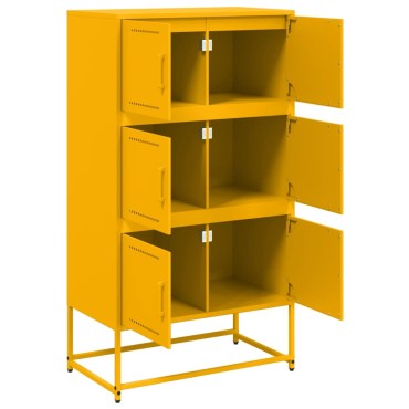 vidaXL Ντουλάπι Μουσταρδί 68,5x38,5x123,5cm από Ατσάλι 1 τεμ.