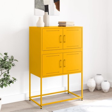 vidaXL Ντουλάπι Μουσταρδί 68,5x38,5x107cm από Ατσάλι 1 τεμ.