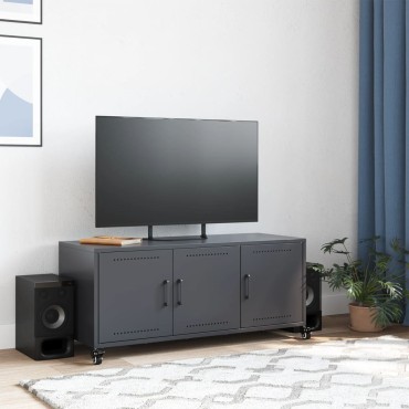 vidaXL Έπιπλο Τηλεόρασης Ανθρακί 100,5x39x43,5cm Ατσάλι