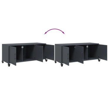 vidaXL Έπιπλο Τηλεόρασης Ανθρακί 100,5x39x43,5cm Ατσάλι