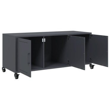 vidaXL Έπιπλο Τηλεόρασης Ανθρακί 100,5x39x43,5cm Ατσάλι