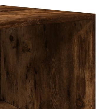 vidaXL Ντουλάπα Χρώμα Καπνιστή Δρυς 50x50x200cm από Επεξ. Ξύλο 1 τεμ.