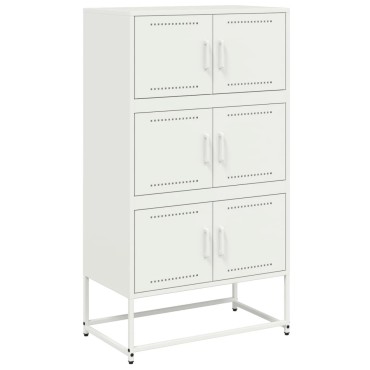 vidaXL Ντουλάπι Λευκό 68,5x38,5x123,5cm από Ατσάλι 1 τεμ.