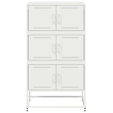 vidaXL Ντουλάπι Λευκό 68,5x38,5x123,5cm από Ατσάλι 1 τεμ.