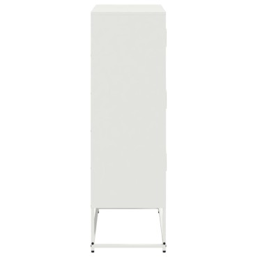 vidaXL Ντουλάπι Λευκό 68,5x38,5x123,5cm από Ατσάλι 1 τεμ.