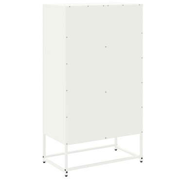 vidaXL Ντουλάπι Λευκό 68,5x38,5x123,5cm από Ατσάλι 1 τεμ.