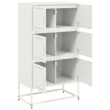 vidaXL Ντουλάπι Λευκό 68,5x38,5x123,5cm από Ατσάλι 1 τεμ.