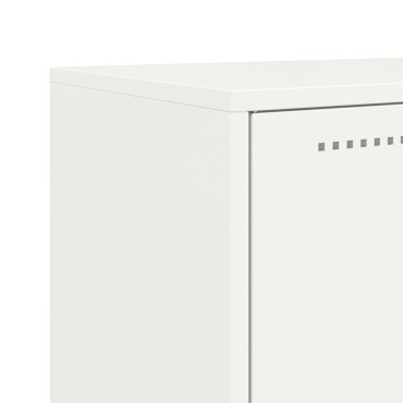 vidaXL Ντουλάπι Λευκό 68,5x38,5x123,5cm από Ατσάλι 1 τεμ.