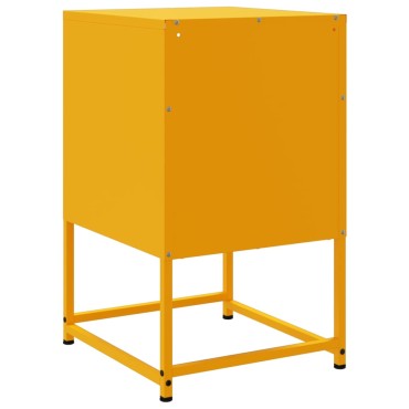 vidaXL Κομοδίνα 2 τεμ. Μουσταρδί 36x39x60,5cm από Χάλυβα