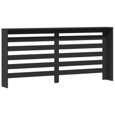 vidaXL Κάλυμμα Καλοριφέρ Μαύρο 175x20x82 εκ. από Επεξεργασμένο Ξύλο
