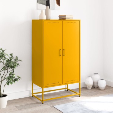 vidaXL Ντουλάπι Μουσταρδί 68,5x38,5x123,5cm από Ατσάλι 1 τεμ.