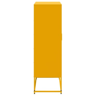 vidaXL Ντουλάπι Μουσταρδί 68,5x38,5x123,5cm από Ατσάλι 1 τεμ.