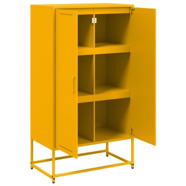 vidaXL Ντουλάπι Μουσταρδί 68,5x38,5x123,5cm από Ατσάλι 1 τεμ.