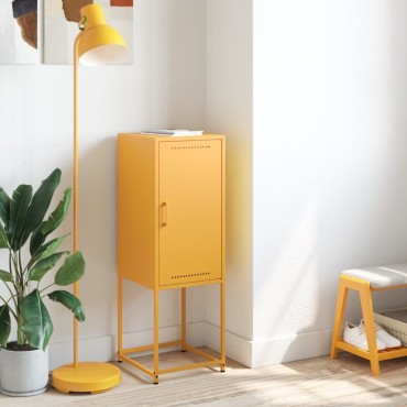 vidaXL Ντουλάπι Μουσταρδί 36x39x107cm από Ατσάλι 1 τεμ.