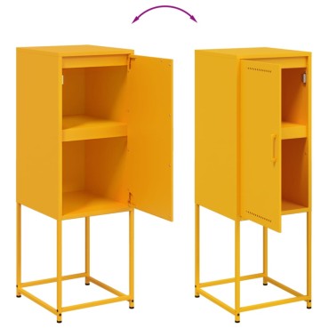 vidaXL Ντουλάπι Μουσταρδί 36x39x107cm από Ατσάλι 1 τεμ.