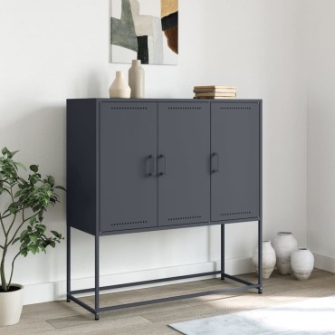 vidaXL Ντουλάπι Ανθρακί 100,5x39x107cm από Ατσάλι 1 τεμ.