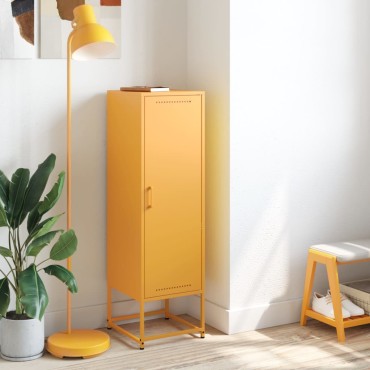 vidaXL Ντουλάπι Μουσταρδί 36x39x123cm από Ατσάλι 1 τεμ.