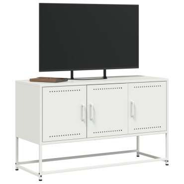 vidaXL Έπιπλο Τηλεόρασης Λευκό 100,5x39x60,5cm από Ατσάλι