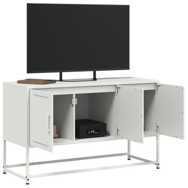 vidaXL Έπιπλο Τηλεόρασης Λευκό 100,5x39x60,5cm από Ατσάλι
