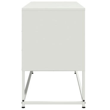 vidaXL Έπιπλο Τηλεόρασης Λευκό 100,5x39x60,5cm από Ατσάλι