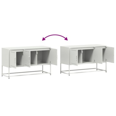 vidaXL Έπιπλο Τηλεόρασης Λευκό 100,5x39x60,5cm από Ατσάλι