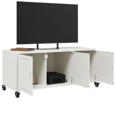 vidaXL Έπιπλο Τηλεόρασης Λευκό 100,5x39x43,5cm Ατσάλι