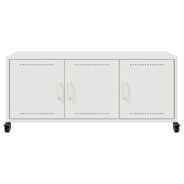 vidaXL Έπιπλο Τηλεόρασης Λευκό 100,5x39x43,5cm Ατσάλι