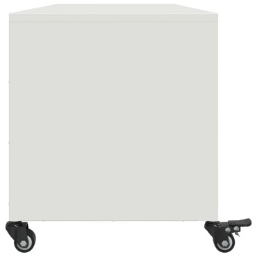 vidaXL Έπιπλο Τηλεόρασης Λευκό 100,5x39x43,5cm Ατσάλι