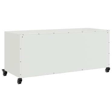 vidaXL Έπιπλο Τηλεόρασης Λευκό 100,5x39x43,5cm Ατσάλι