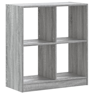 vidaXL Βιβλιοθήκη Γκρι Sonoma 68,5x32x75 κ. από Επεξεργ. Ξύλο 68,5x32x75cm 1 τεμ.