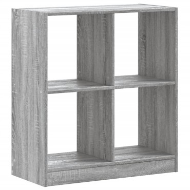 vidaXL Βιβλιοθήκη Γκρι Sonoma 68,5x32x75 κ. από Επεξεργ. Ξύλο 68,5x32x75cm 1 τεμ.