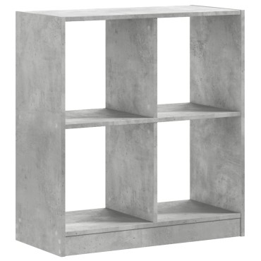 vidaXL Βιβλιοθήκη Γκρι Σκυροδέματος 68,5x32x75cm Επεξεργ. Ξύλο 1 τεμ.