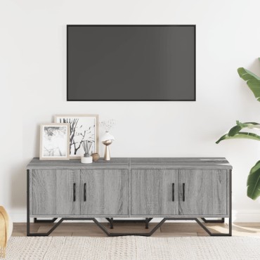 vidaXL Έπιπλο Τηλεόρασης Γκρι Sonoma 122x34x41cm από Επεξεργ. Ξύλο
