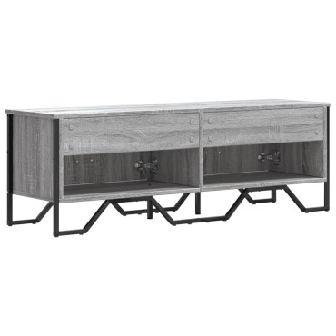 vidaXL Έπιπλο Τηλεόρασης Γκρι Sonoma 122x34x41cm από Επεξεργ. Ξύλο