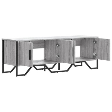 vidaXL Έπιπλο Τηλεόρασης Γκρι Sonoma 122x34x41cm από Επεξεργ. Ξύλο