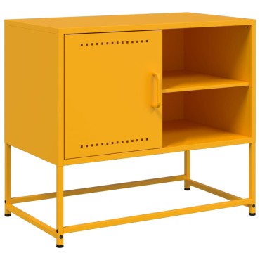 vidaXL Έπιπλο Τηλεόρασης Μουσταρδί Κίτρινο 68x39x60,5cm από Ατσάλι