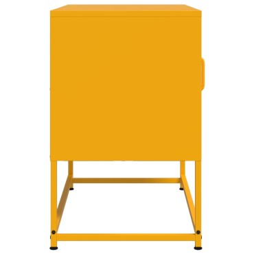 vidaXL Έπιπλο Τηλεόρασης Μουσταρδί Κίτρινο 68x39x60,5cm από Ατσάλι