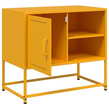 vidaXL Έπιπλο Τηλεόρασης Μουσταρδί Κίτρινο 68x39x60,5cm από Ατσάλι