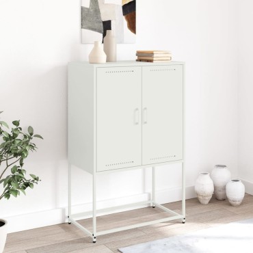 vidaXL Έπιπλο Τηλεόρασης Λευκό 68x39x60,5cm από Χάλυβα