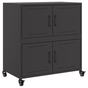 vidaXL Ντουλάπι Μαύρο 68x39x72cm από Ατσάλι 1 τεμ.