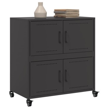 vidaXL Ντουλάπι Μαύρο 68x39x72cm από Ατσάλι 1 τεμ.