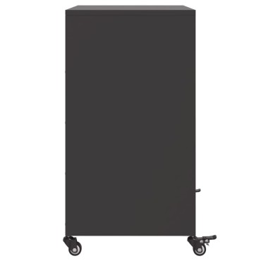 vidaXL Ντουλάπι Μαύρο 68x39x72cm από Ατσάλι 1 τεμ.